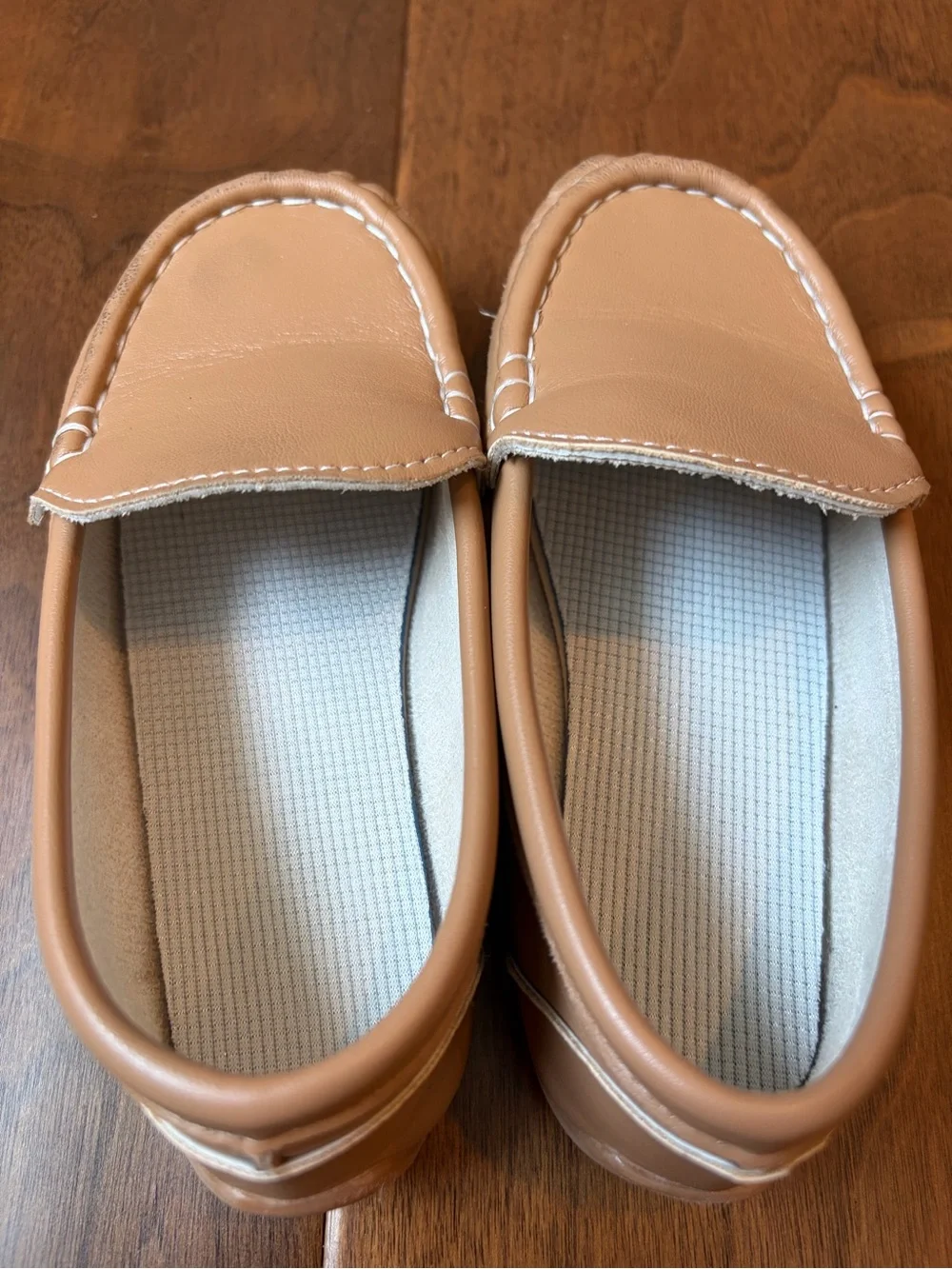 Toddler Boy Tan Slip-On Loafers size 11 great condition